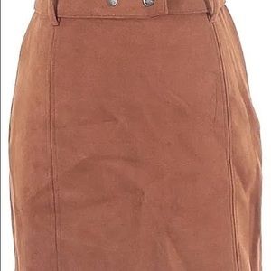 Haute Monde faux leather suede skirt | L | gently used